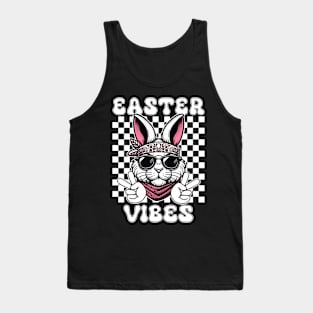 Easter Vibes OK Peace Sign Easter Bunny Vibes Tank Top